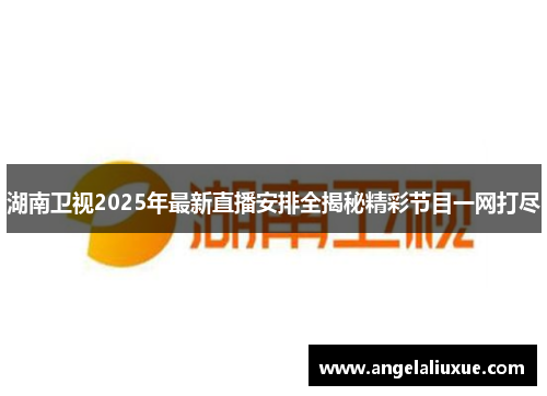 湖南卫视2025年最新直播安排全揭秘精彩节目一网打尽